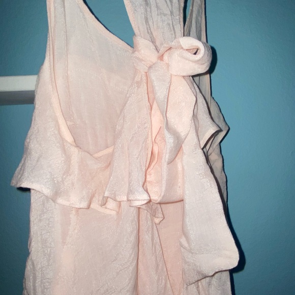 NWOT Layered Ruffle Dress with Bow on the Back (Blush) - Picture 9 of 9